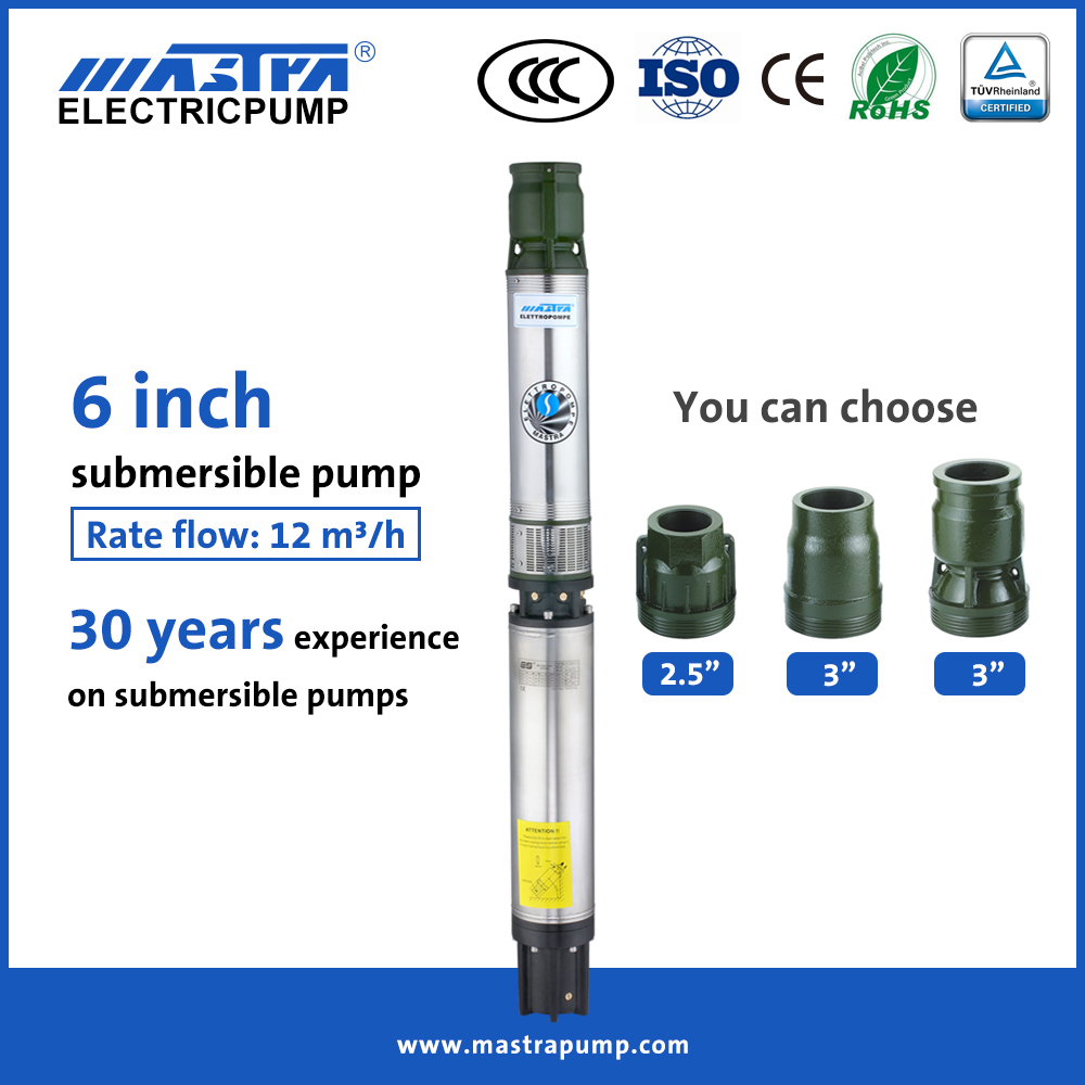Mastra 6 pouces Chine fabricant de pompe submersible R150-BS pompe à eau submersible près de chez moi