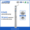 Fournisseurs de pompe à eau en acier inoxydable Mastra 4 pouces 4SP pompe à eau agricole solaire pompe Mastra