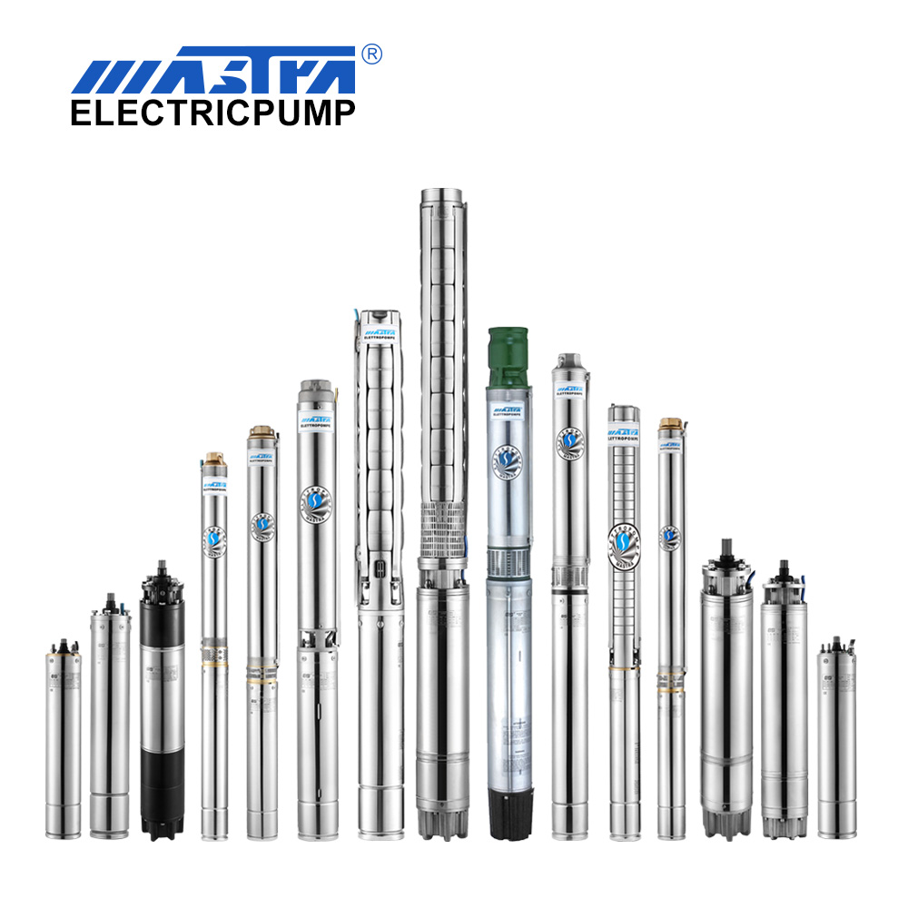 MASTRA 10 pouces All en acier inoxydable 10 HP Pompe submersible Prix Philippines 10SP125 Meilleure pompe puits profondément submersible