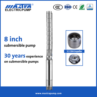 Pompe submersible de fontaine d'eau en acier inoxydable Mastra 8 pouces 8SP la meilleure pompe de puits submersible