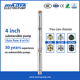 Pompe de puits de forage submersible Mastra 4 pouces R95-DF Pompe à eau en acier inoxydable
