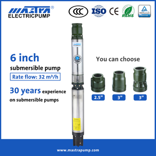 MASTRA 6 pouces de puits de puits de profondeur Pompe de drainage submersible R150-ES Pompe de drainage submersible