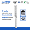 MASTRA 6 pouces All en acier inoxydable Pompe d'irrigation du lac submersible 6SP15 Liste des prix de pompe à eau submersible