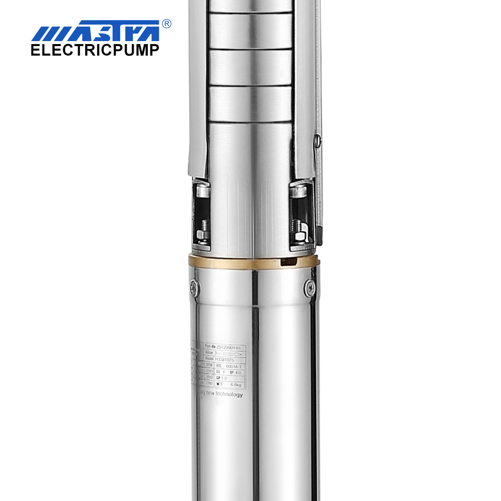 MASTRA 3 pouces Pompe submersible en acier inoxydable complet 3SP1 Pompes solaires en puits profonds